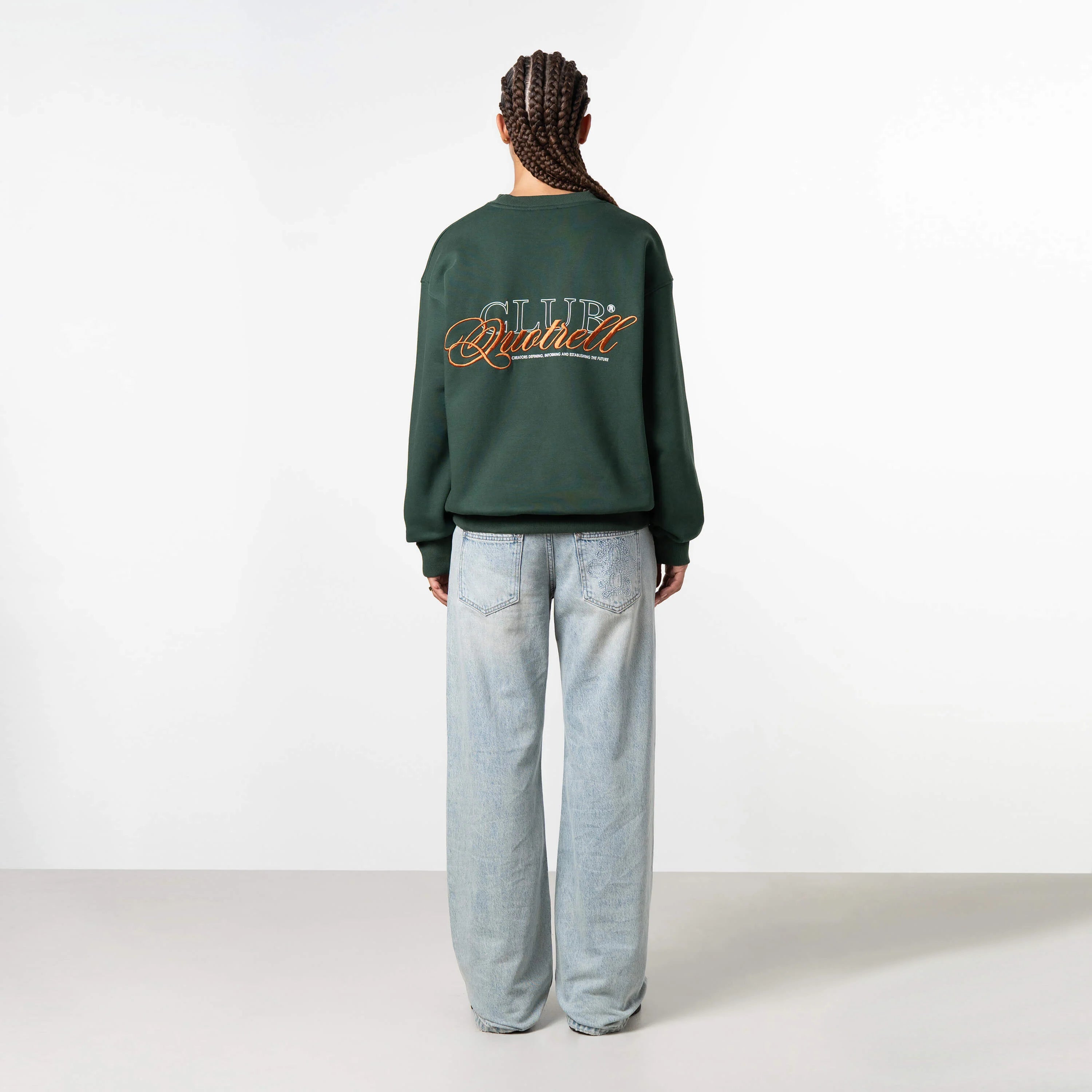 FUTURA CREWNECK | PETROL/ORANGE