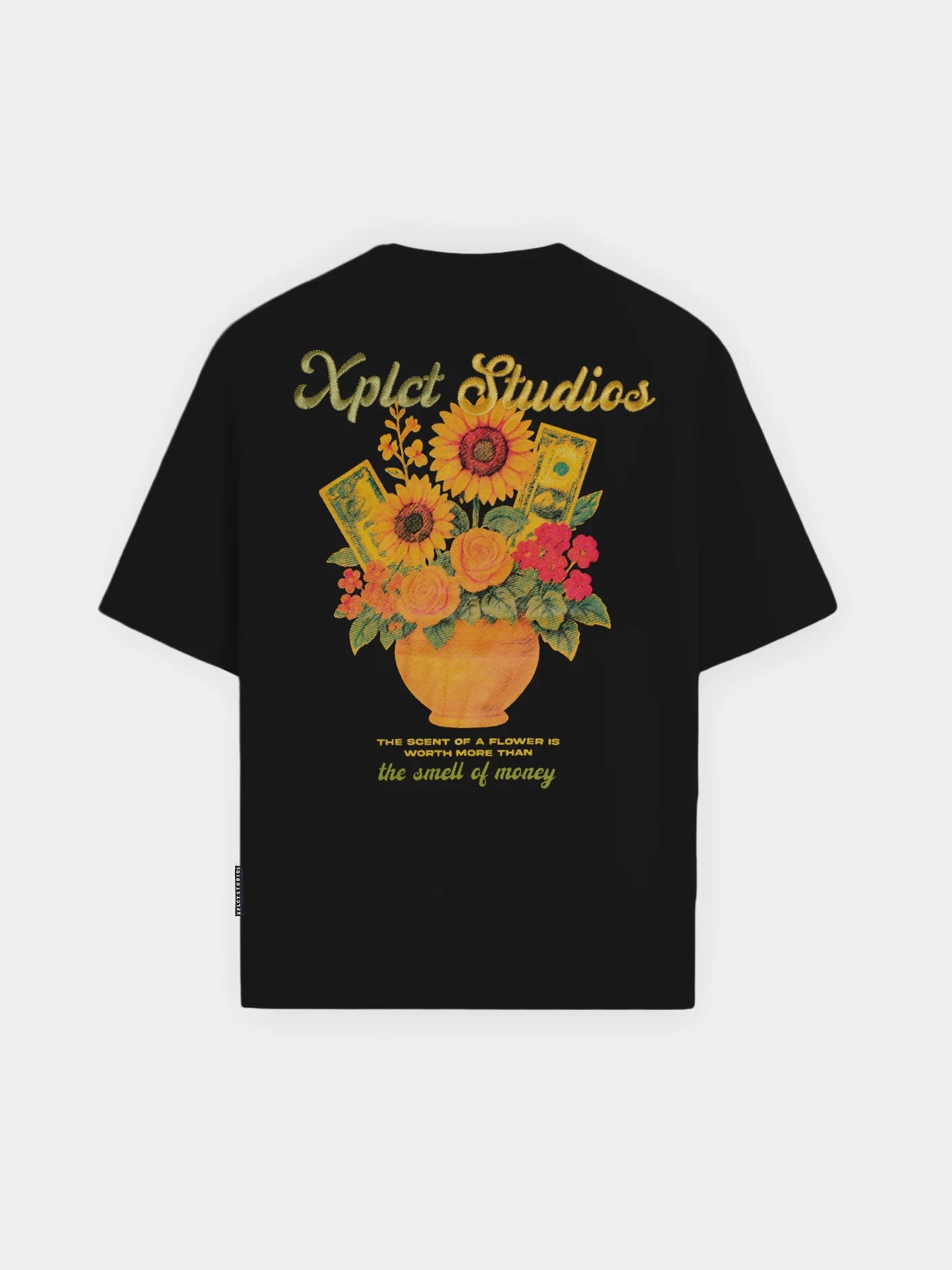 Flowers T-shirt | Zwart