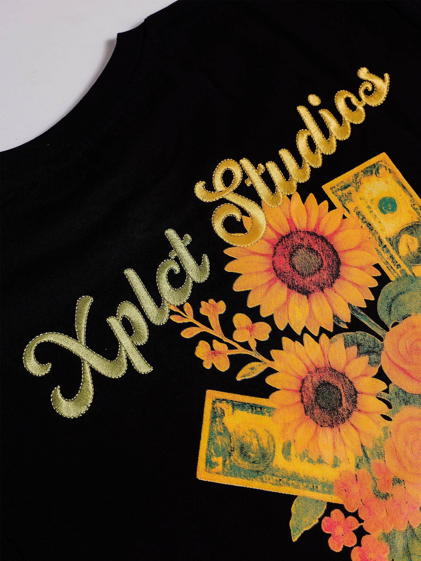 Flowers T-shirt | Zwart