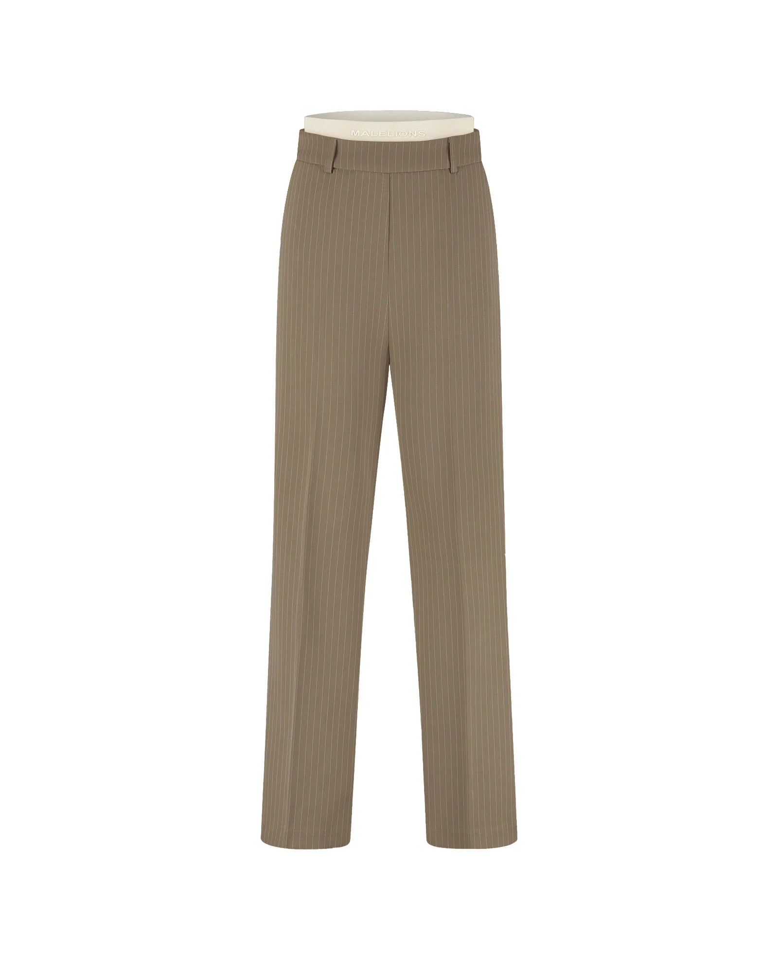 Malelions Dames Pinstripe Pantalon | Zand