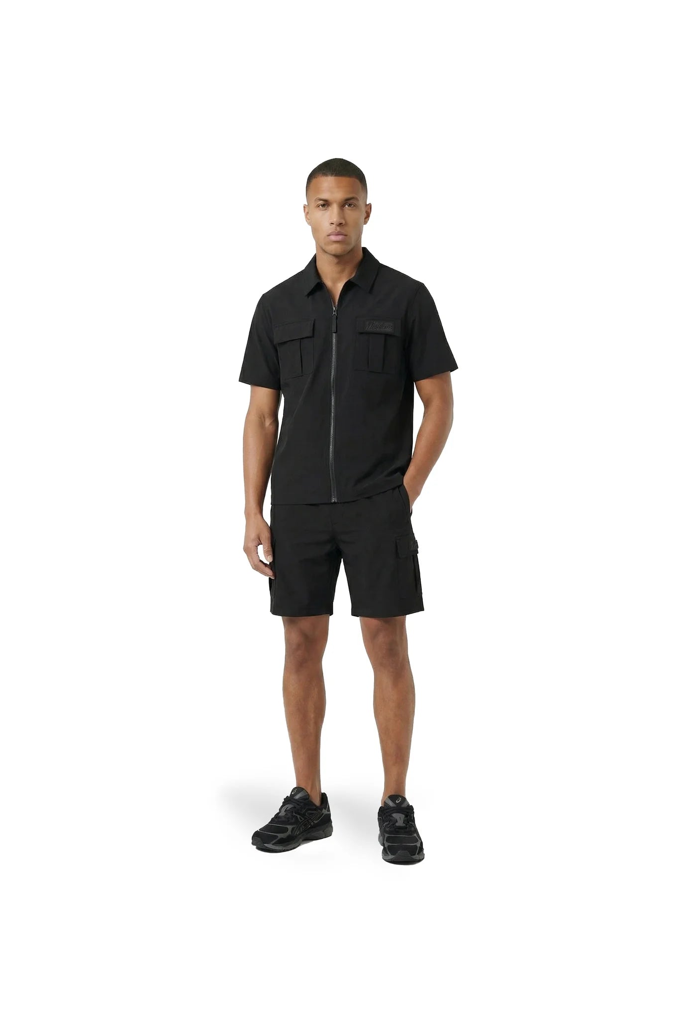 Malelions Heren Capri Cargo Shorts | Zwart