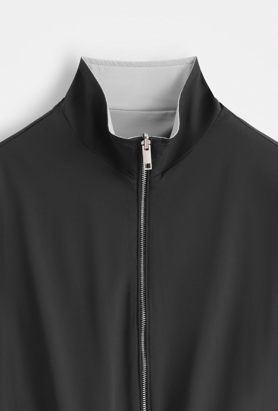 Glans jacket - Zwart/Grijs