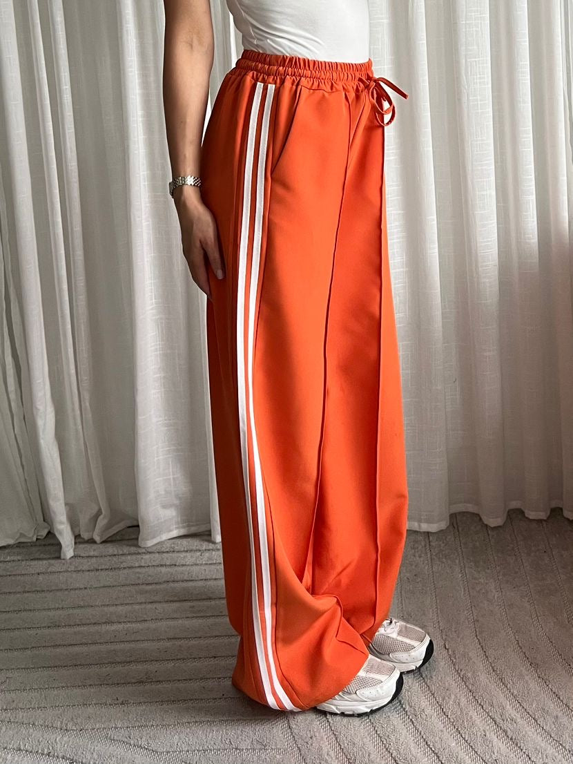 Gestreepte broek - Oranje