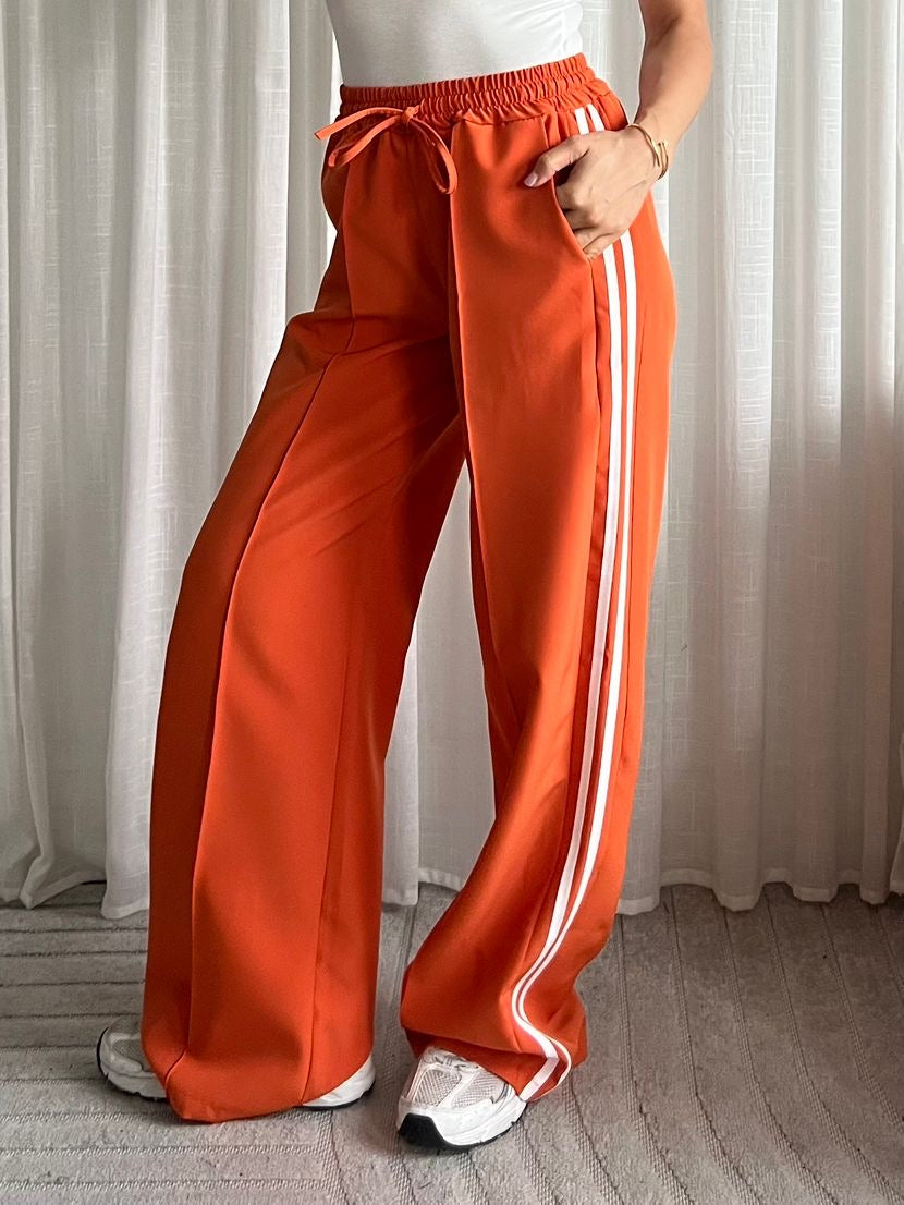 Gestreepte broek - Oranje