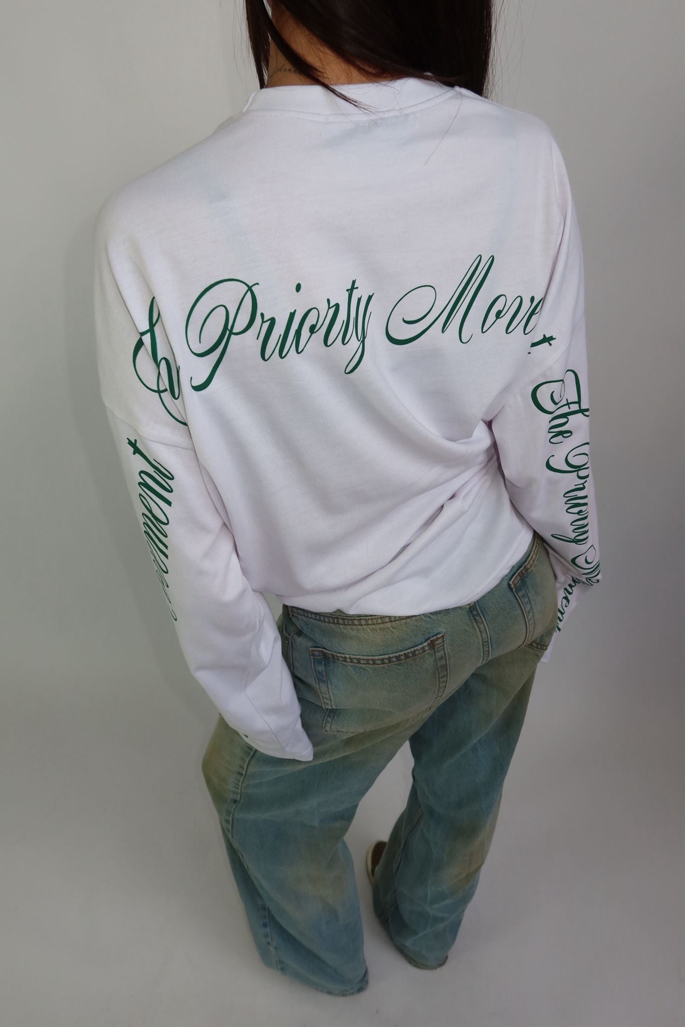 Priorty longsleeve - Wit/Groen