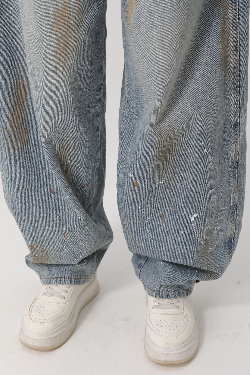 See See - Canvas Baggy Jeans - Blue - A5220