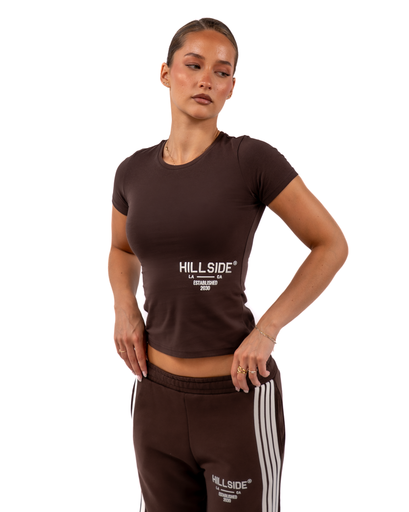 STRIPE T-SHIRT BROWN