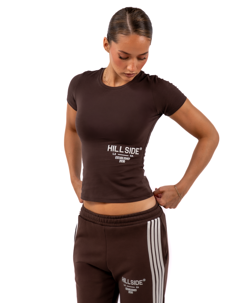 STRIPE T-SHIRT BROWN