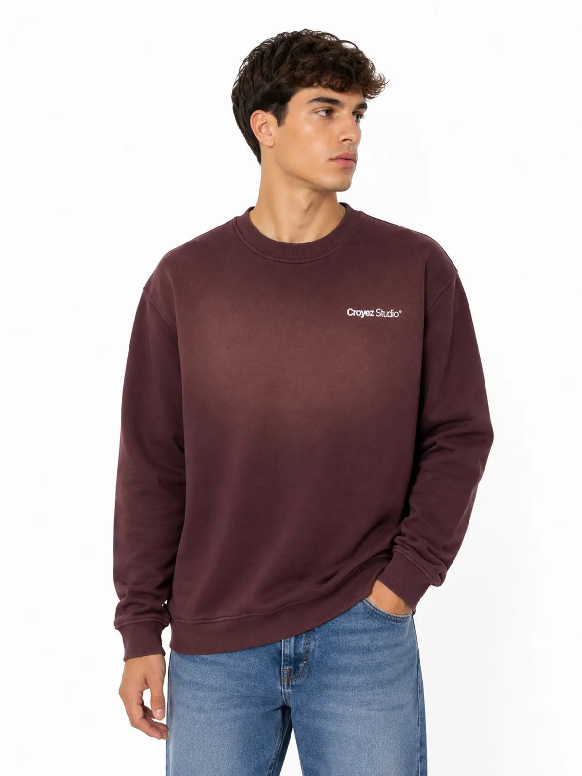 Croyez Studio Faded Sweater | Red