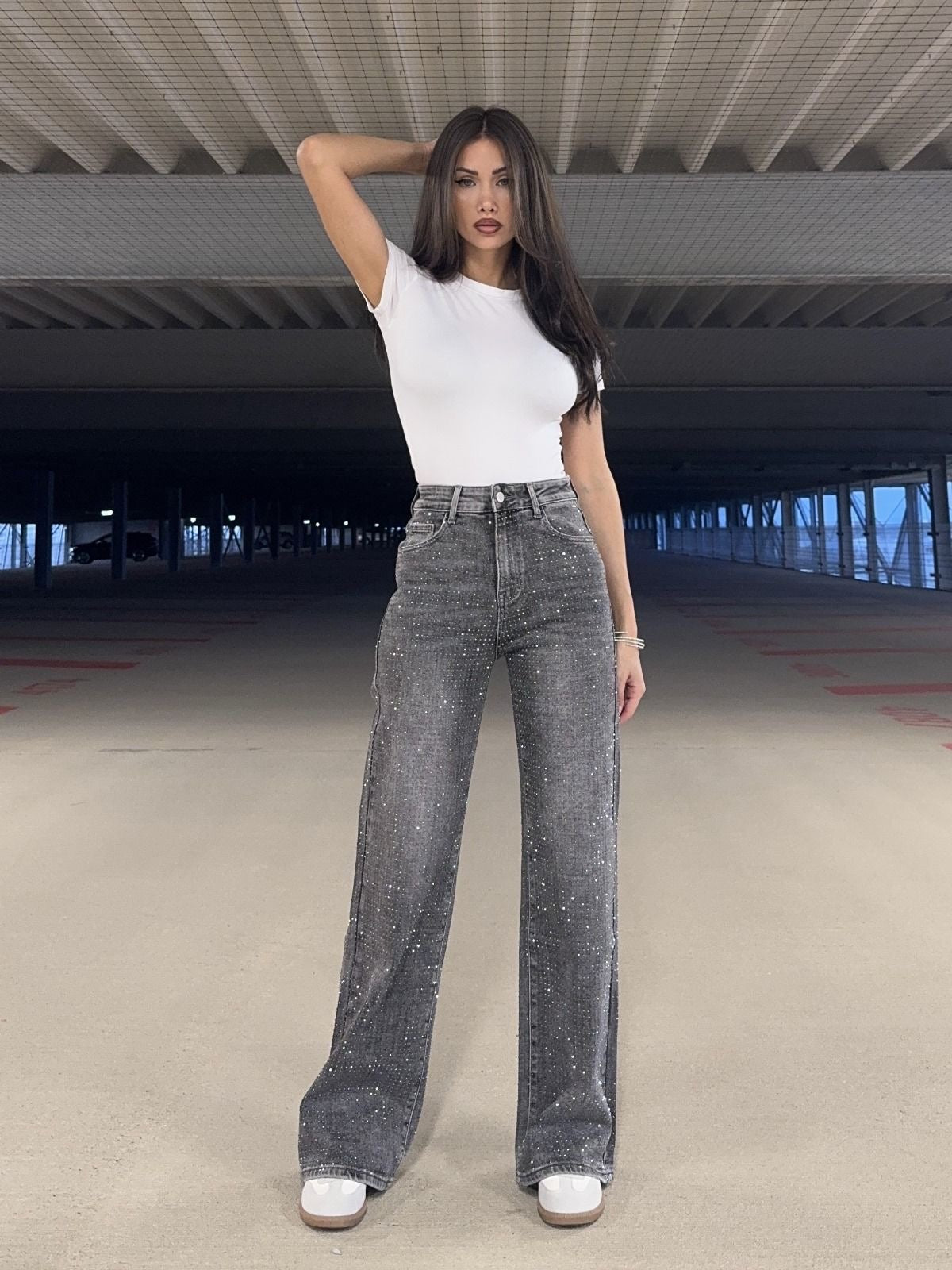 Redial - diamonds straight jeans- RD7360-2
