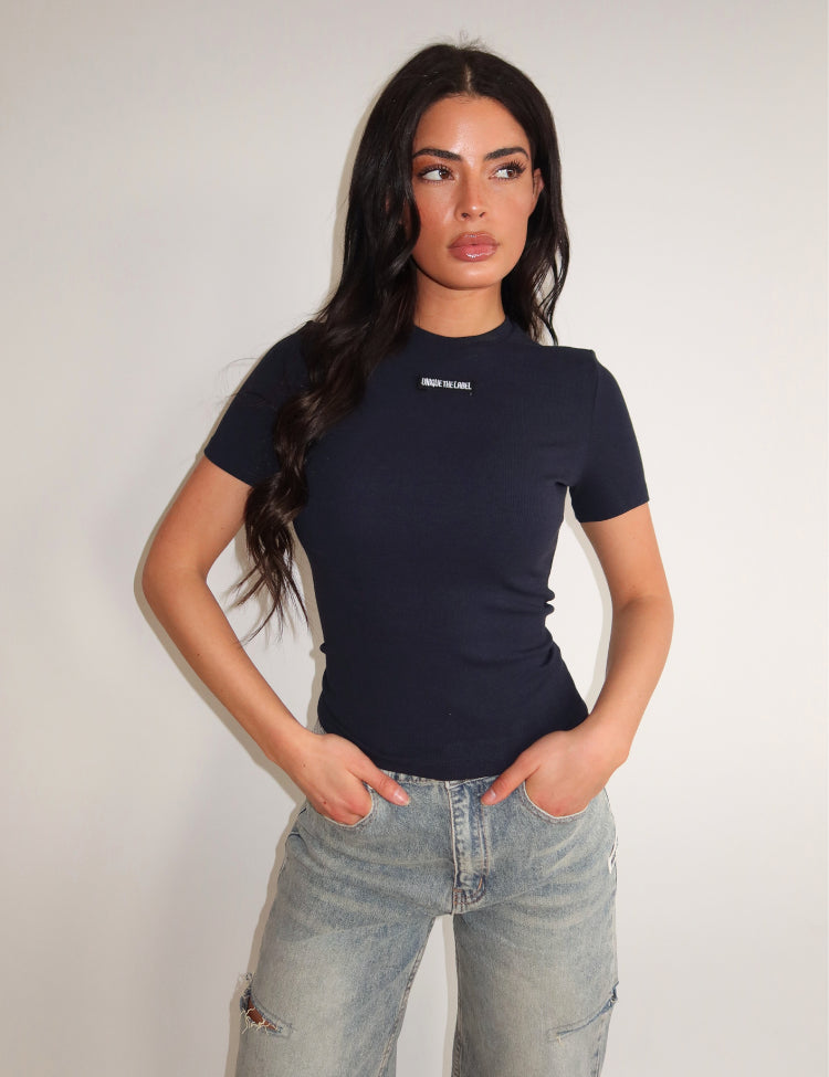 Jill T-shirt met korte mouwen - Diep donkerblauw