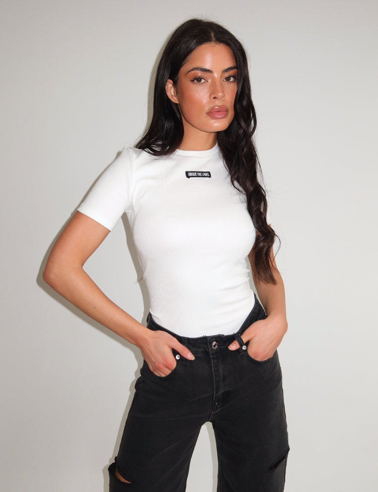 Jill T-shirt Korte Mouw - Crèmewit