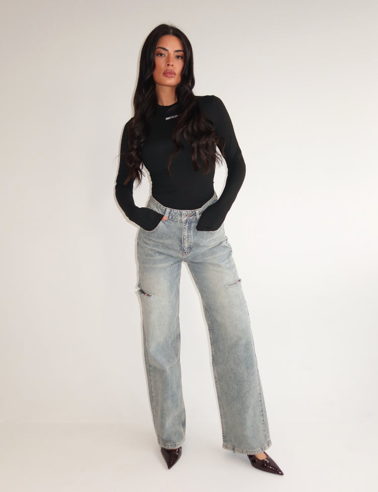 Jacky Long Sleeve - Black/Black