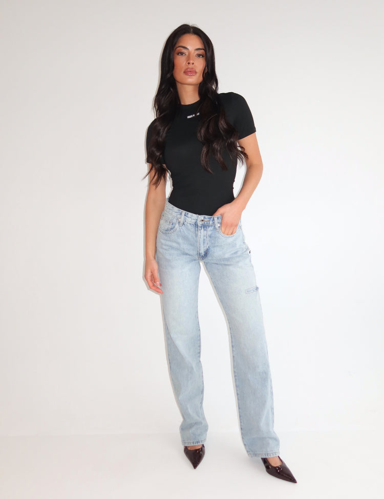 Jacky Short Sleeve - Black/Black