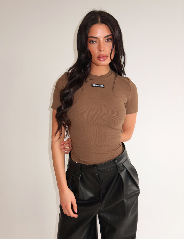 Jill T-shirt Korte Mouw - Olijfgroen