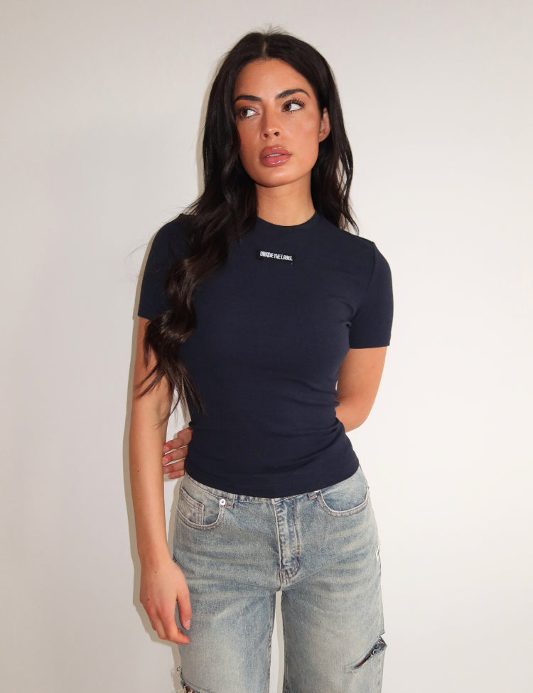 Jill T-shirt met korte mouwen - Diep donkerblauw