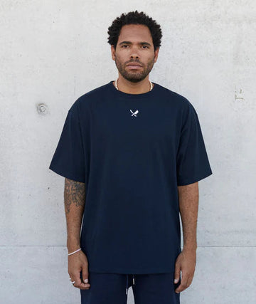 DISTORTED PEOPLE Crew Member Heavy Oversized T-shirt - Ruimvallend herenshirt