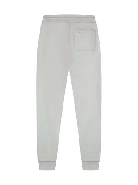 Malelions Striped Signature Trainingsbroek - Parelgrijs