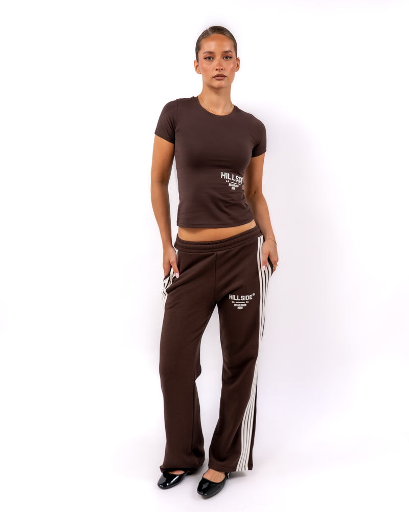 STRIPE PANTS BROWN