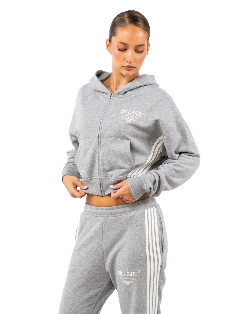 STRIPE TRACK VEST GREY