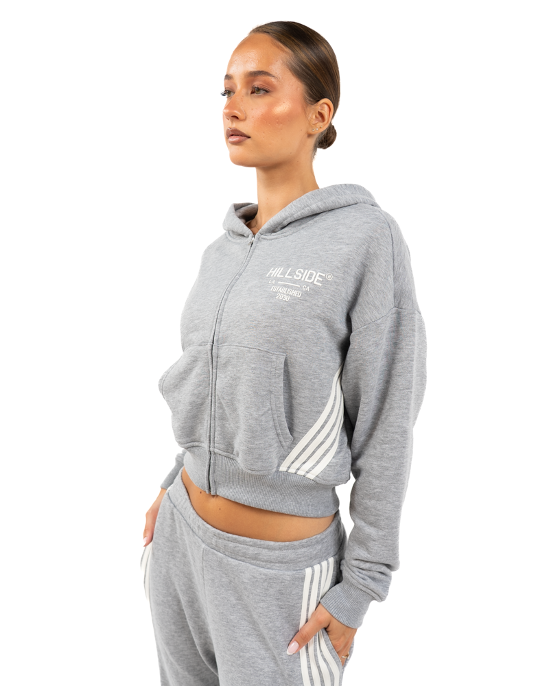 STRIPE TRACK VEST GREY