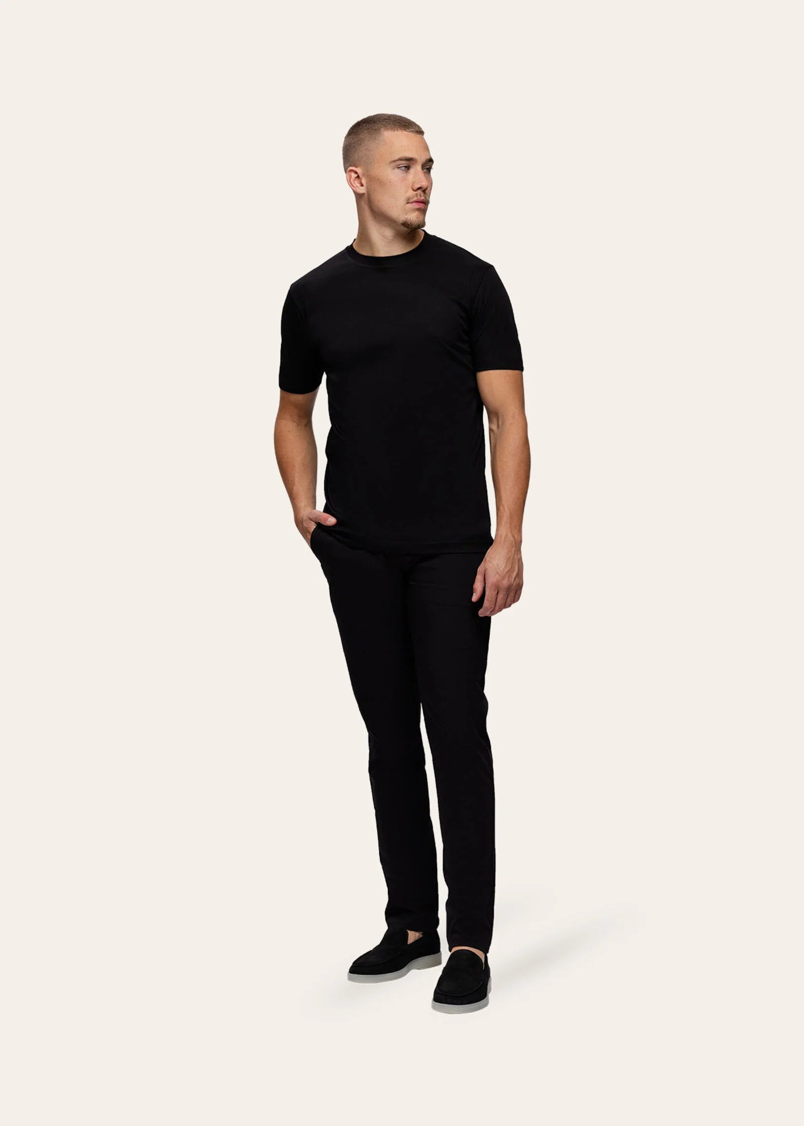 Slim Fit T-shirt Zwart