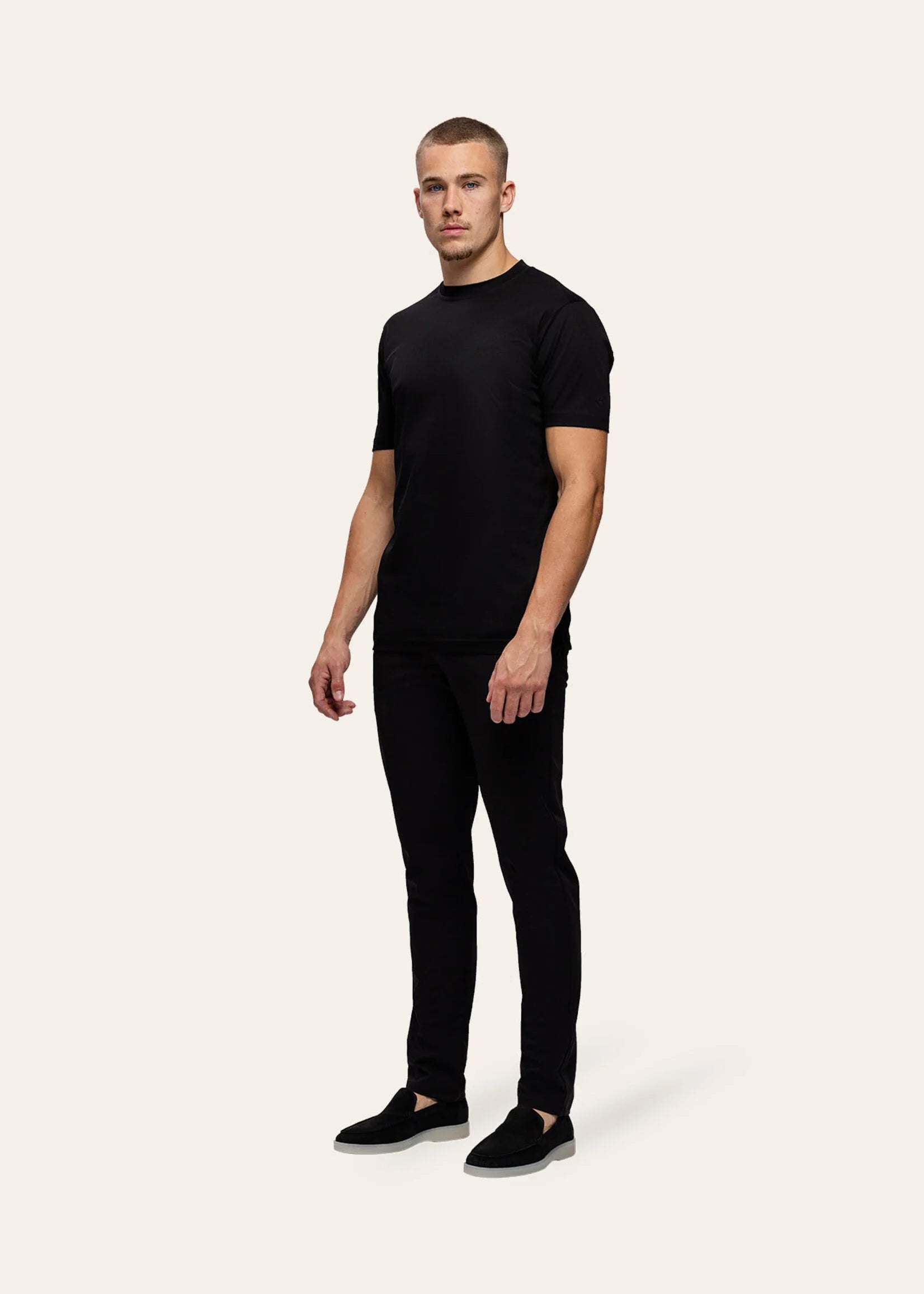Slim Fit T-shirt Zwart