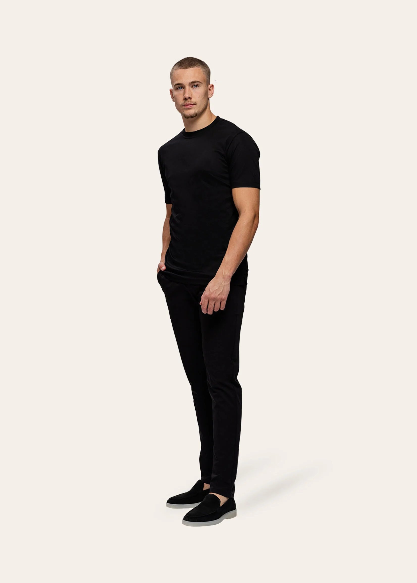 Slim Fit T-shirt Zwart