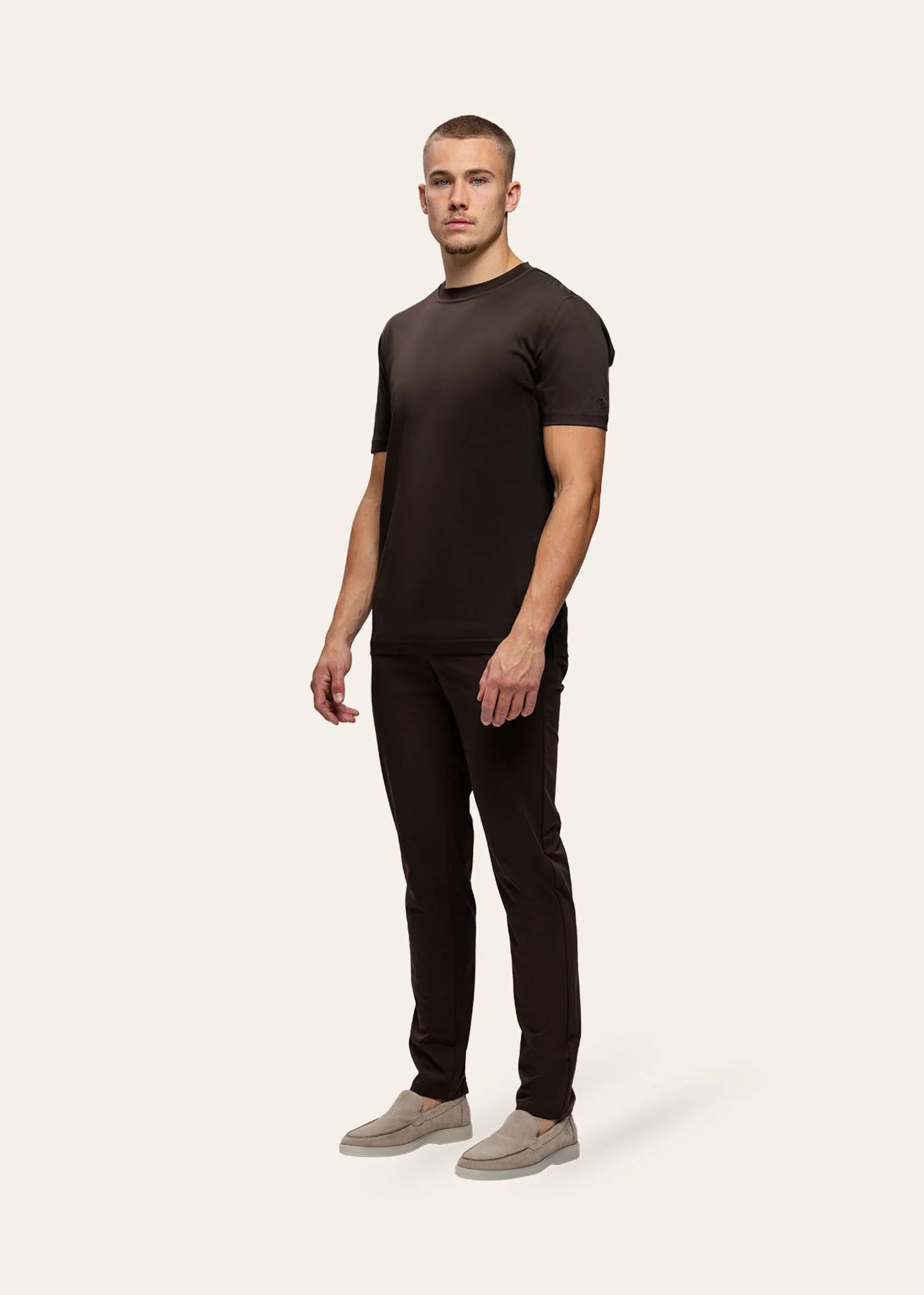 Slim Fit T-shirt Bruin