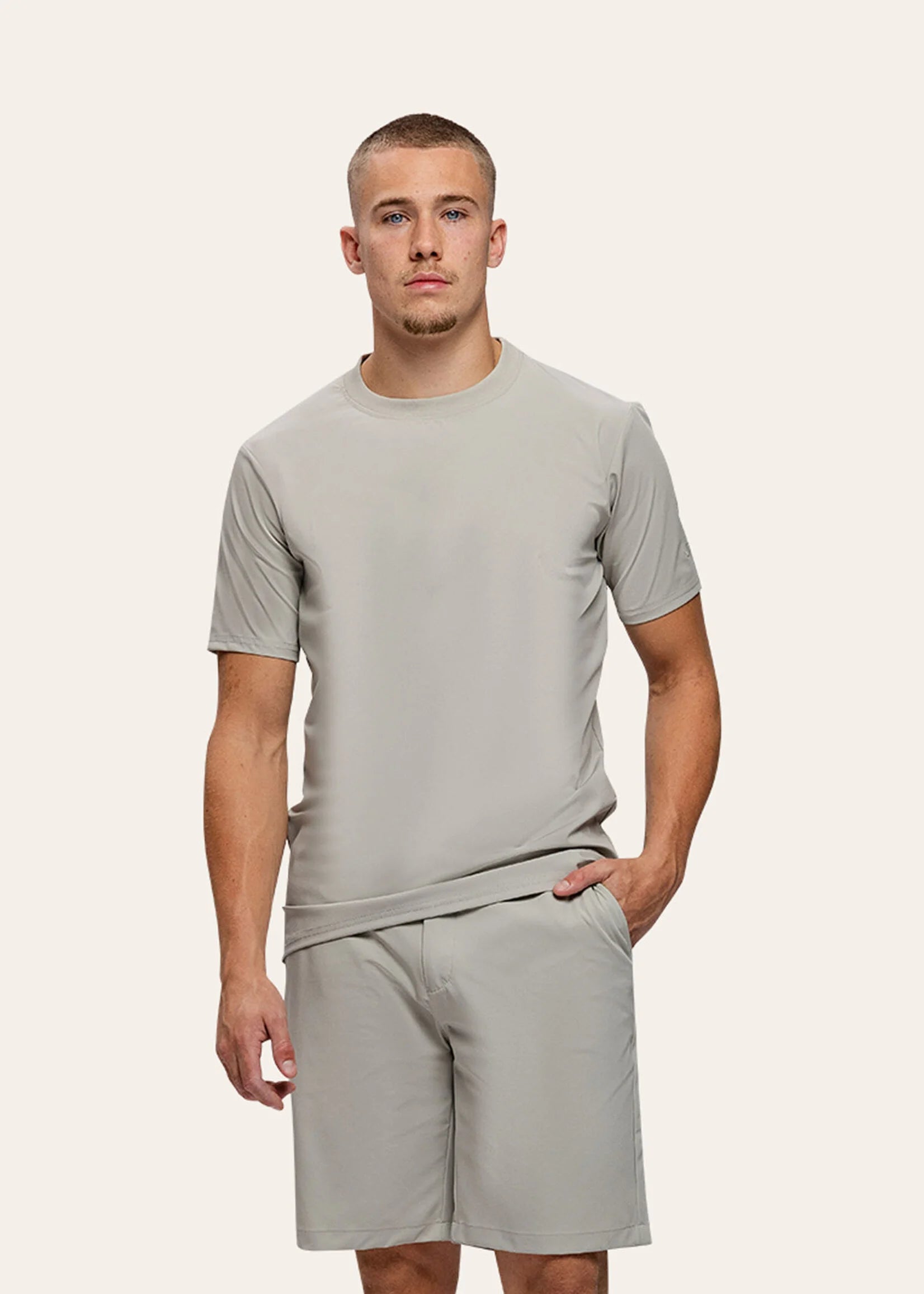Reis-T-shirt Zand