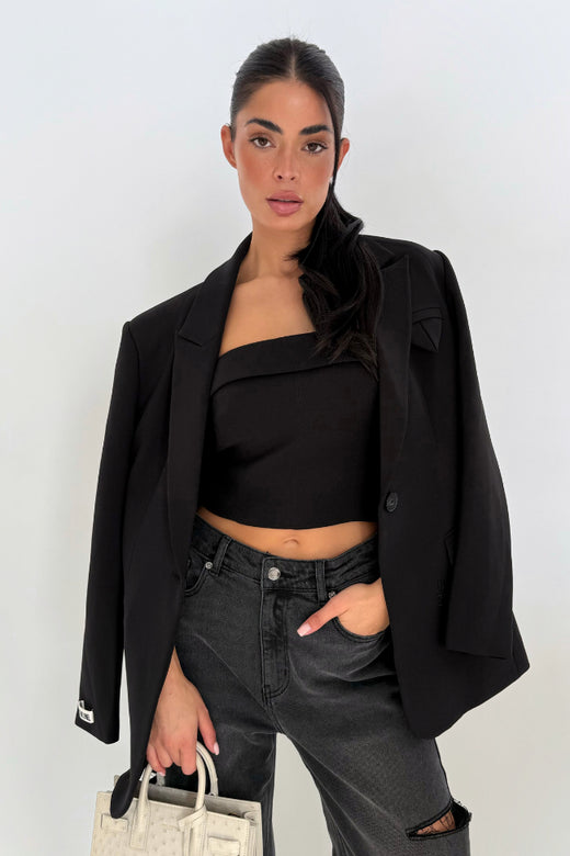 Novee Blazer - Diep Zwart