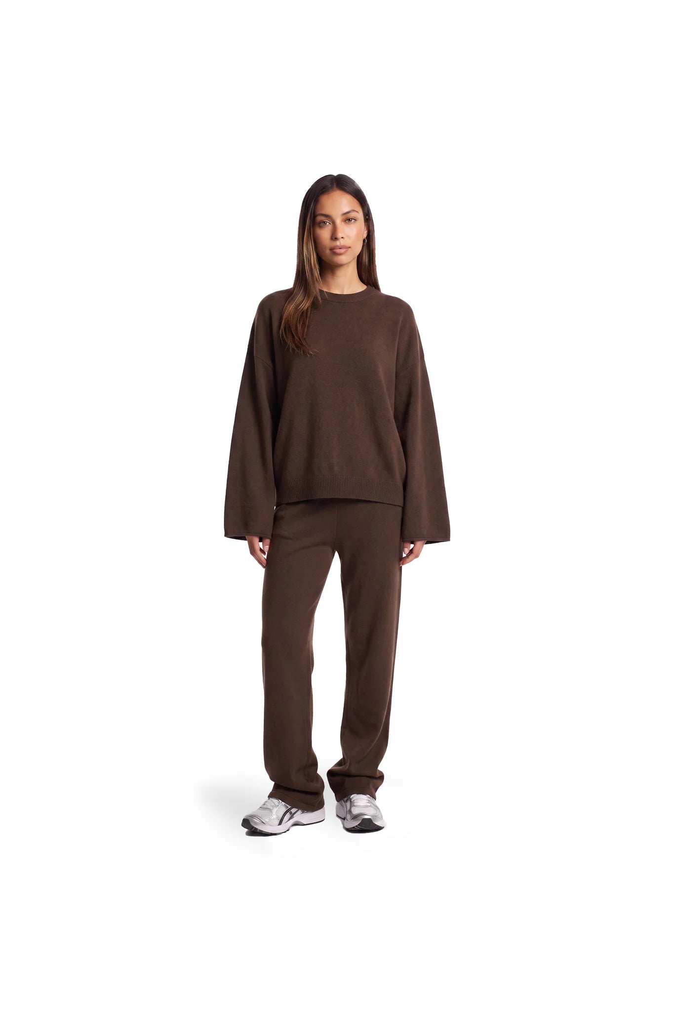 Malelions women oversized knitted sweater - dark brown