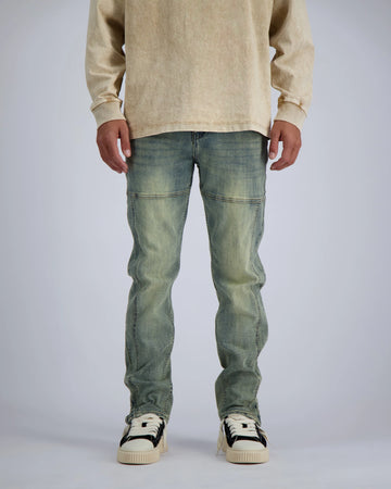 Black bananas - ZIP SEAMED DENIM - BLUE
