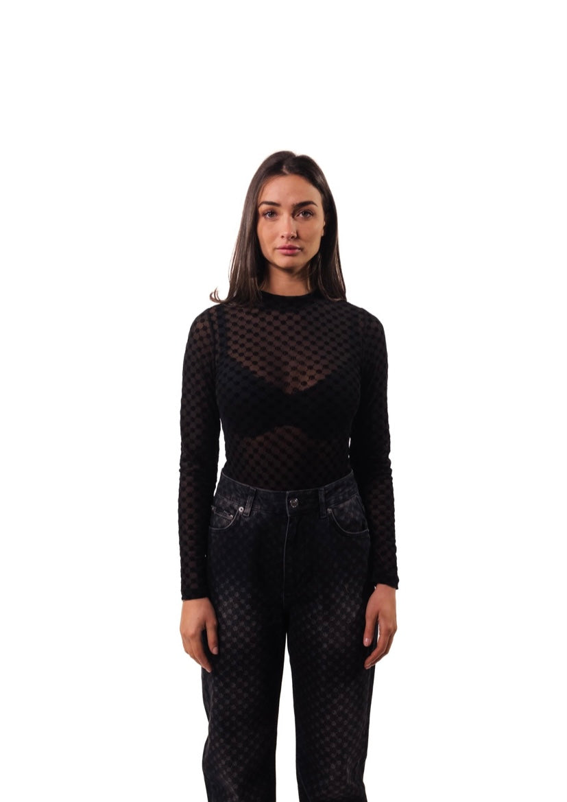 MALELIONS MONOGRAM BODYSUIT – schwarz